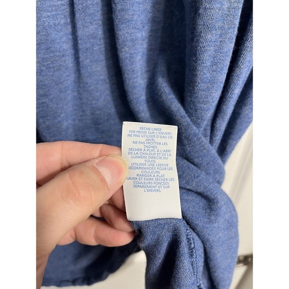 Boden Sz 14 R Blue Dress Linen Blend Women's Elastic Waist Tassels Short - Picture 6 of 10